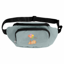 Сумка-бананка Моя Любовь капибара с воздушными шарами - FATLINE Сумка-бананка Моя Любовь капибара с воздушными шарами