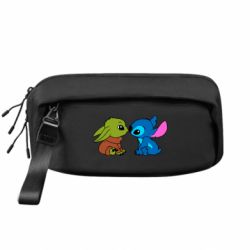 Сумка-бананка преміум Baby Yoda And Stitch - FATLINE Сумка-бананка преміум Baby Yoda And Stitch