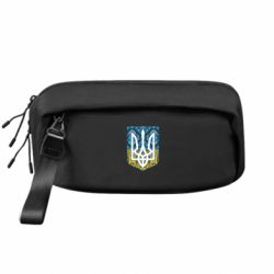 Сумка-бананка премиум Герб Украины с вышивкой - FATLINE Сумка-бананка премиум Герб Украины с вышивкой