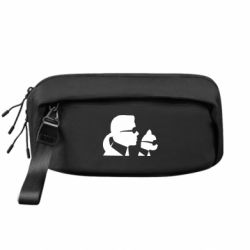 Сумка-бананка преміум Karl and the cat with glasses - FATLINE Сумка-бананка преміум Karl and the cat with glasses