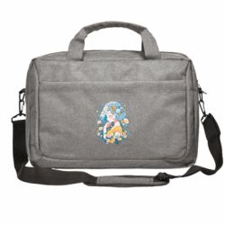 Сумка для ноутбука мріюча українка патріотка у квітах - FATLINE Сумка для ноутбука мріюча українка патріотка у квітах