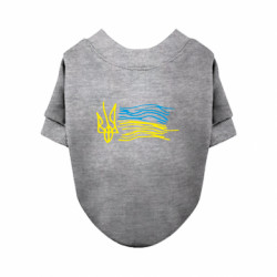 Свитшот для собаки Детский рисунок флаг Украины - FATLINE Свитшот для собаки Детский рисунок флаг Украины