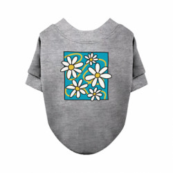 Свитшот для собаки Ромашки на голубом - FATLINE Свитшот для собаки Ромашки на голубом