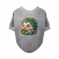 Свитшот для собаки Зеленый ёжик в суккулентах - FATLINE Свитшот для собаки Зеленый ёжик в суккулентах