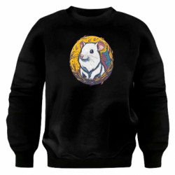 Свитшот оверсайз Белая крыса - FATLINE Свитшот оверсайз Белая крыса