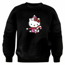 Свитшот оверсайз Christmas Kitty with candy - FATLINE Свитшот оверсайз Christmas Kitty with candy