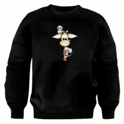 Свитшот оверсайз Giraffe Owl and Mouse - FATLINE Свитшот оверсайз Giraffe Owl and Mouse