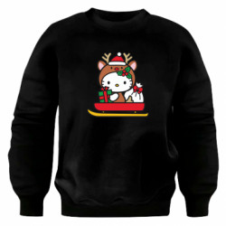 Свитшот оверсайз Китти на санках - FATLINE Свитшот оверсайз Китти на санках