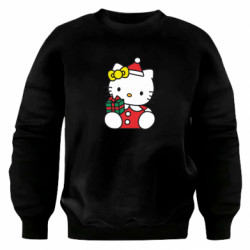 Свитшот оверсайз Kitty with present - FATLINE Свитшот оверсайз Kitty with present