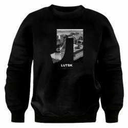 Свитшот оверсайз Lutsk Black & White - FATLINE Свитшот оверсайз Lutsk Black & White