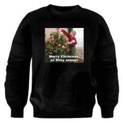 Свитшот оверсайз Merry Christmas Ya Filthy Animal - FATLINE Свитшот оверсайз Merry Christmas Ya Filthy Animal