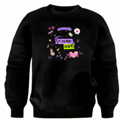 Свитшот оверсайз Тут живет вайб 사랑 - FATLINE Свитшот оверсайз Тут живет вайб 사랑