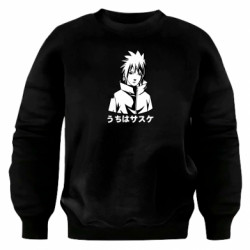 Свитшот оверсайз Uchiha Sasuke Black And White Art - FATLINE Свитшот оверсайз Uchiha Sasuke Black And White Art