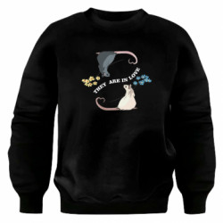 Свитшот оверсайз Влюбленные крысы - FATLINE Свитшот оверсайз Влюбленные крысы