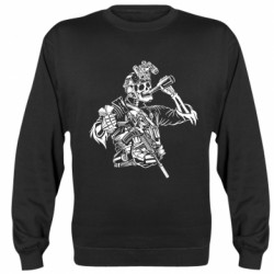 Свитшот унисекс Скелет с бутылкой - FATLINE Свитшот унисекс Скелет с бутылкой