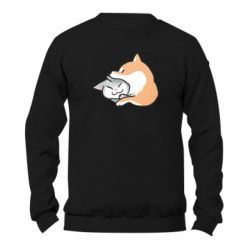 Свитшот унисекс TM Gildan Корги и котик - FATLINE Свитшот унисекс TM Gildan Корги и котик