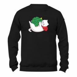 Свитшот унисекс TM Gildan Котик с гирляндой