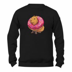 Свитшот унисекс TM Gildan Пончик с капибарой - FATLINE Свитшот унисекс TM Gildan Пончик с капибарой