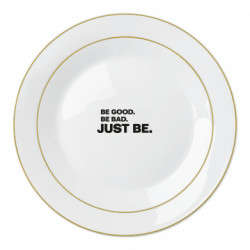 Тарелка Be good. Be bad. Just be. - FATLINE Тарелка Be good. Be bad. Just be.