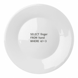 Тарелка Fuck You MySQL code - FATLINE Тарелка Fuck You MySQL code