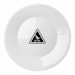 Тарілка Обережно Динозаври на електросамокатах - FATLINE Тарілка Обережно Динозаври на електросамокатах