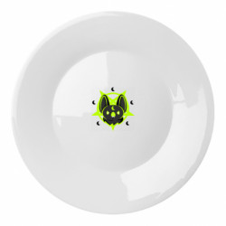 Тарілка Окультний кажан - мила неонова демонічна тварина - FATLINE Тарілка Окультний кажан - мила неонова демонічна тварина