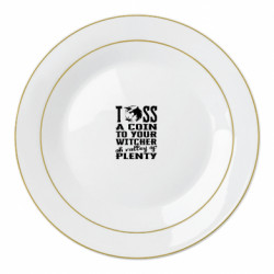 Тарелка Toss a coin to your witcher oh valley of plenty - FATLINE Тарелка Toss a coin to your witcher oh valley of plenty