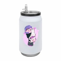 Термобанка 350ml Эмити с котом - FATLINE Термобанка 350ml Эмити с котом