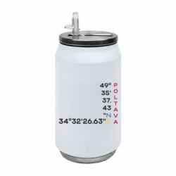 Термобанка 350ml Полтава Координаты - FATLINE Термобанка 350ml Полтава Координаты