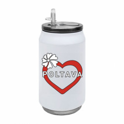 Термобанка 350ml Серце і Полтава - FATLINE Термобанка 350ml Серце і Полтава
