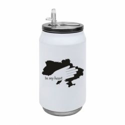 Термобанка 350ml Сердцем с Украиной