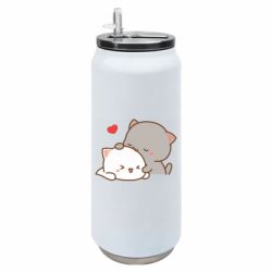 Термобанка 500ml Кот целует кошку - FATLINE Термобанка 500ml Кот целует кошку