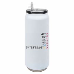 Термобанка 500ml Полтава Координаты - FATLINE Термобанка 500ml Полтава Координаты