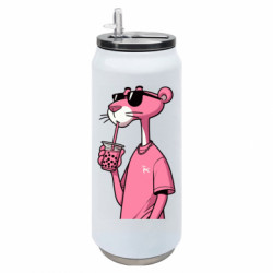 Термобанка 500ml Розовая пантера Bubble Tea - FATLINE Термобанка 500ml Розовая пантера Bubble Tea