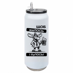 Термобанка 500ml Щоб жиЛОСЬ - FATLINE Термобанка 500ml Щоб жиЛОСЬ