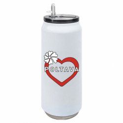 Термобанка 500ml Серце і Полтава - FATLINE Термобанка 500ml Серце і Полтава