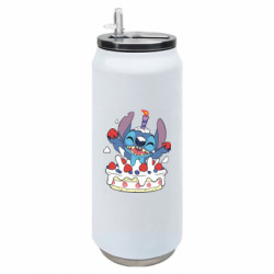 Термобанка 500ml Стич с праздничным тортом - FATLINE Термобанка 500ml Стич с праздничным тортом