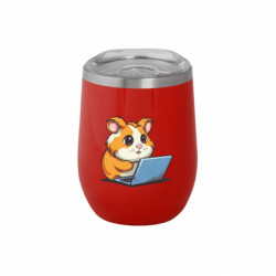 Термочашка негерметичная Soho Хомяк программист с ноутом - FATLINE Термочашка негерметичная Soho Хомяк программист с ноутом