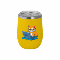 Термочашка негерметичная Soho кот программист патриот - FATLINE Термочашка негерметичная Soho кот программист патриот