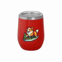 Термочашка негерметичная Soho Рождество. Счастливый корги - FATLINE Термочашка негерметичная Soho Рождество. Счастливый корги