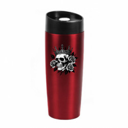 Термокружка Classic готичечский череп с розой на голове с короной - FATLINE Термокружка Classic готичечский череп с розой на голове с короной