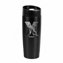 Термокружка Classic Kharkiv Black & White - FATLINE Термокружка Classic Kharkiv Black & White