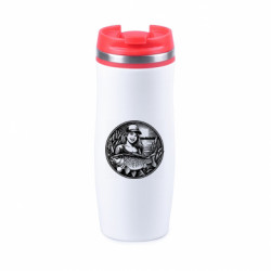 Термокружка негерметична Davos Дівчина рибалка з коропом - FATLINE Термокружка негерметична Davos Дівчина рибалка з коропом