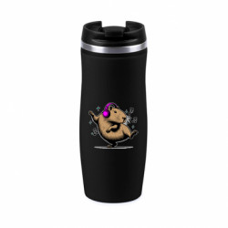 Термокружка негерметична Davos Капібара танцює у навушниках - FATLINE Термокружка негерметична Davos Капібара танцює у навушниках