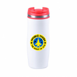 Термокружка негерметична Davos Привид Києва літак винищувач МіГ-29 - FATLINE Термокружка негерметична Davos Привид Києва літак винищувач МіГ-29