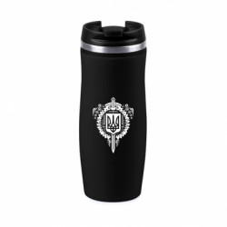 Термокружка негерметичная Davos Украинский трезубец в скандинавском стиле