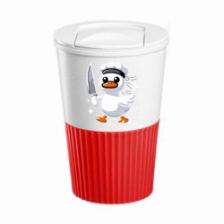 Термокружка негерметичная Eco Salta Белая утка с ножом - FATLINE Термокружка негерметичная Eco Salta Белая утка с ножом