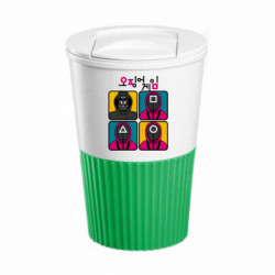 Термокружка негерметична Eco Salta Гра у кальмара. Ведучий та солдати - FATLINE Термокружка негерметична Eco Salta Гра у кальмара. Ведучий та солдати