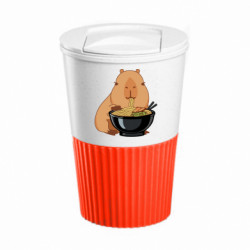 Термокружка негерметичная Eco Salta Капибара с лапшой - FATLINE Термокружка негерметичная Eco Salta Капибара с лапшой