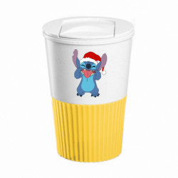 Термокружка негерметичная Eco Salta Новогодний Стич - FATLINE Термокружка негерметичная Eco Salta Новогодний Стич